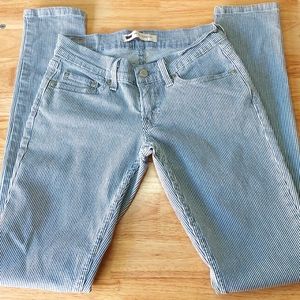 Levi's 524 Too Superlow Skinny Blue and White Stripes 25 x 32